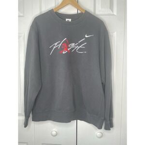 Nike Air Jordan Flight Crew Sweatshirt Rabbit Lacross Jumpman Gray Adult‎ XL